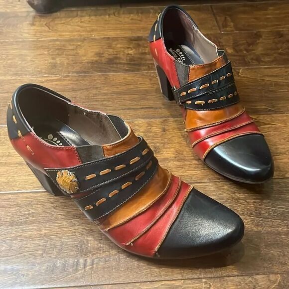 L'Artiste By Spring Step Wondrous Bootie, Red, 42 EU/10.5-11 U.S.! - Picture 1 of 9
